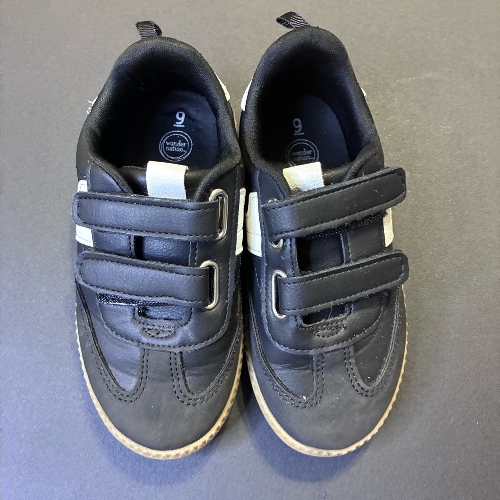 Wonder Nation Black and White Kids Sneakers